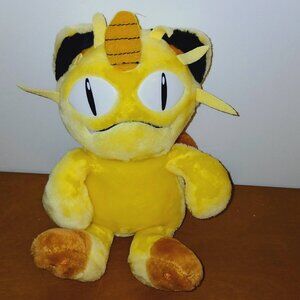 Rare vintage 1998 Nintendo Pokemon Meowth plush 10" Game Freak VTG